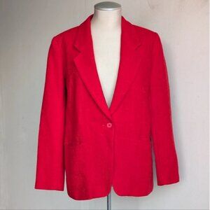 Ports Red Alpaca Wool Blazer Jacket